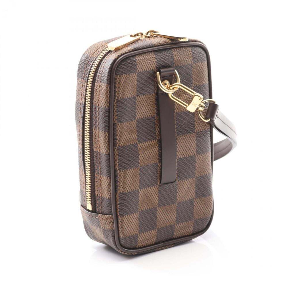 LOUIS VUITTON Authentic Brown Damier Leather Pouch - Picture 2 of 8